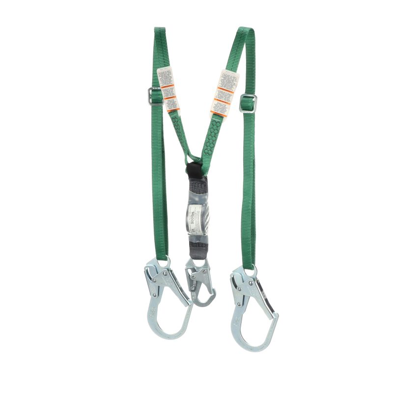 MSA V-Series Twin-Leg Adjustable Energy Absorbing Lanyard